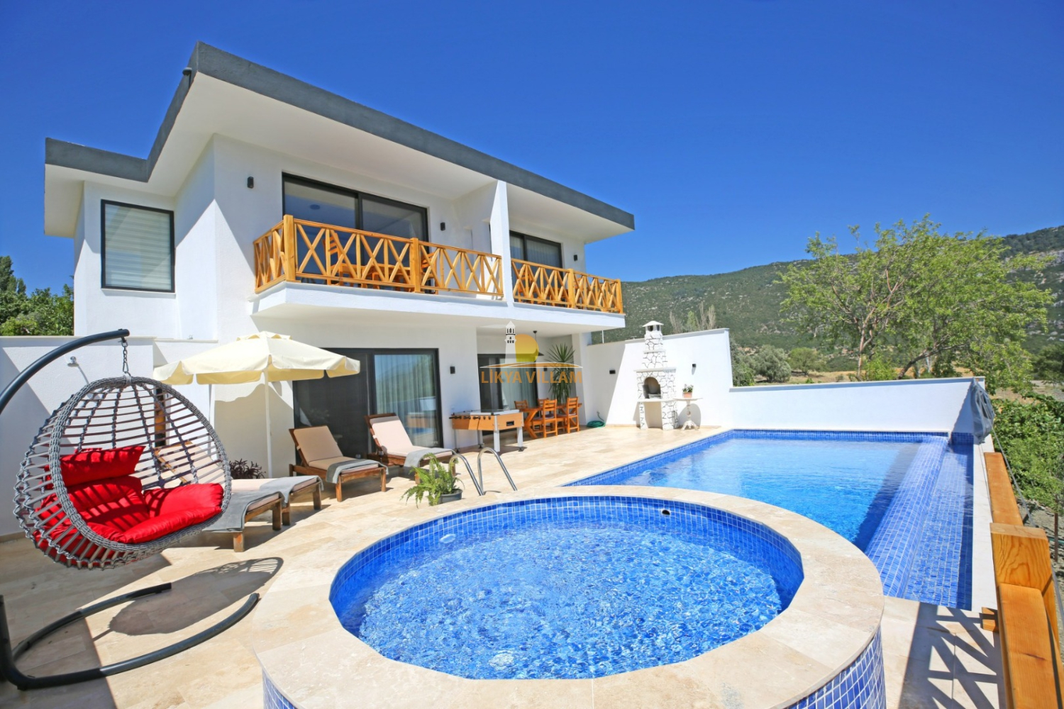 Villa Malibu - Hamamlı, Saunalı, Çocuk Havuzlu Tatil Villası | Likyavillam