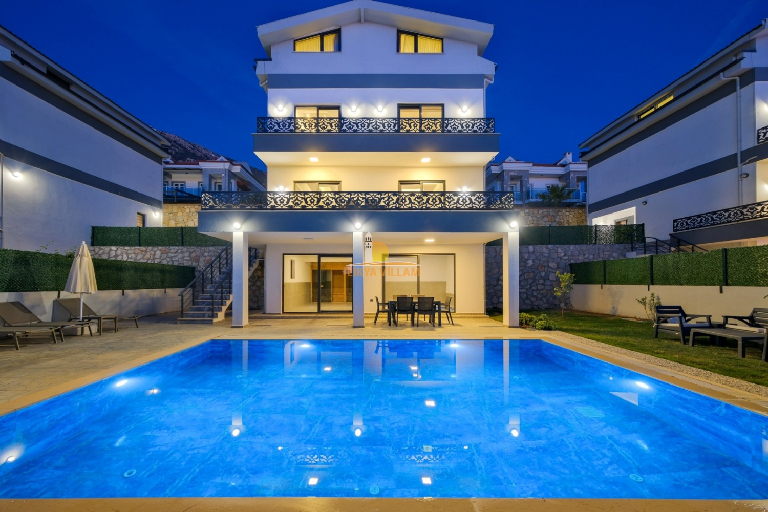 Villa Delight A - 8 Kişilik, Hamamlı, Saunalı Tatil Villası | Likyavillam